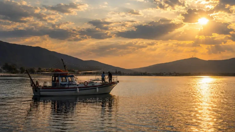 Sunset trip boat